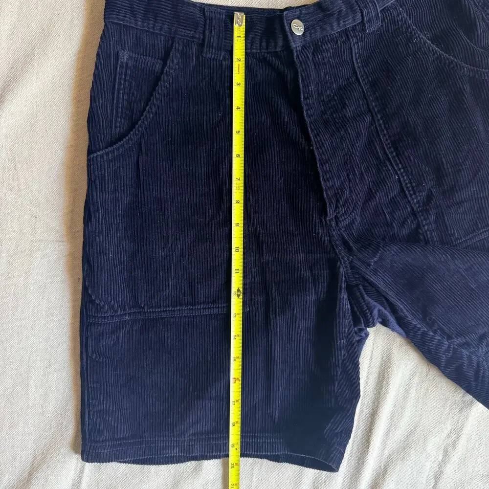 Vintage 90's Y2K Ocean Pacific Shorts Men's 34 Corduroy Navy Blue Surfer Retro